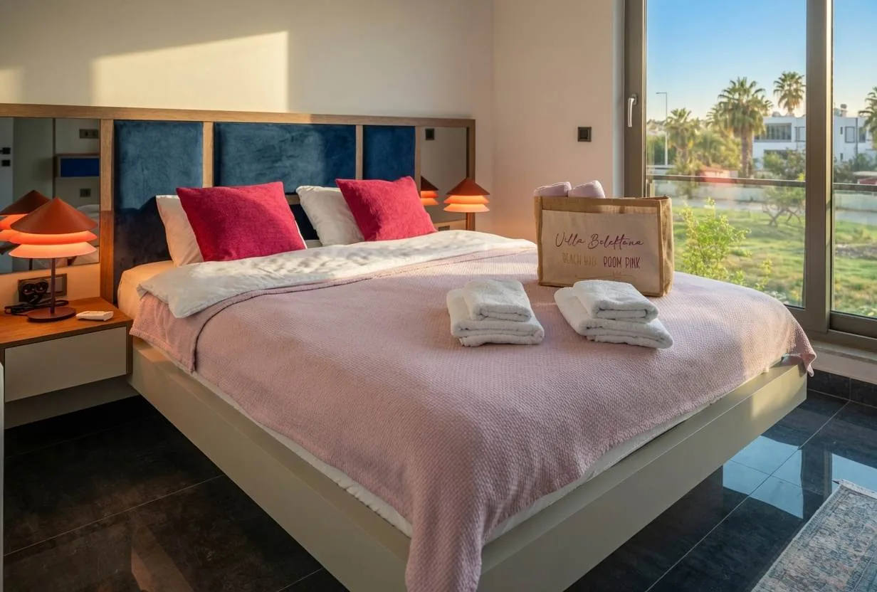 Room Pink with garden view